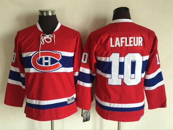 Kinder Montreal Canadiens Eishockey Trikot Retro Lafleur #10 Red